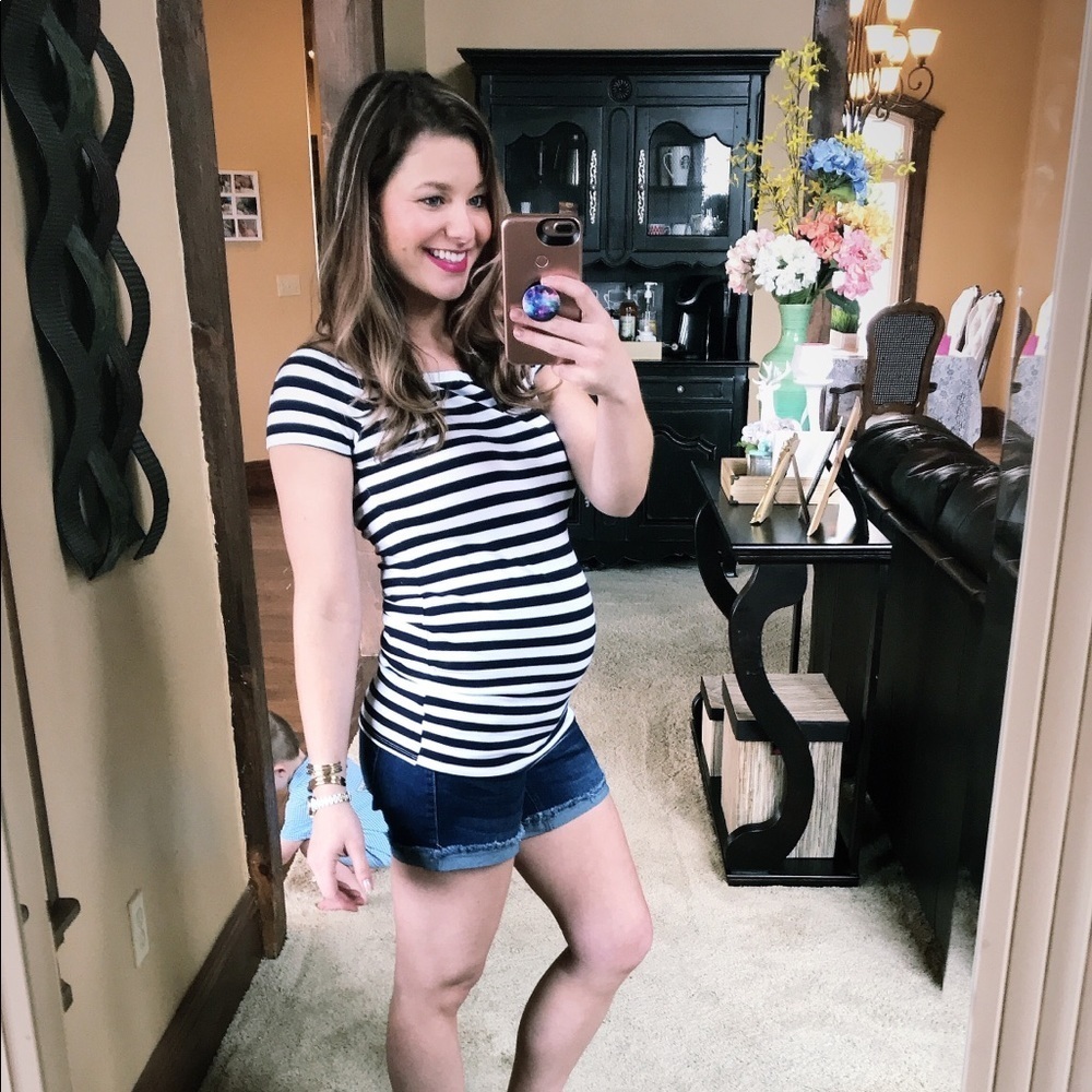 Striped Maternity Tee